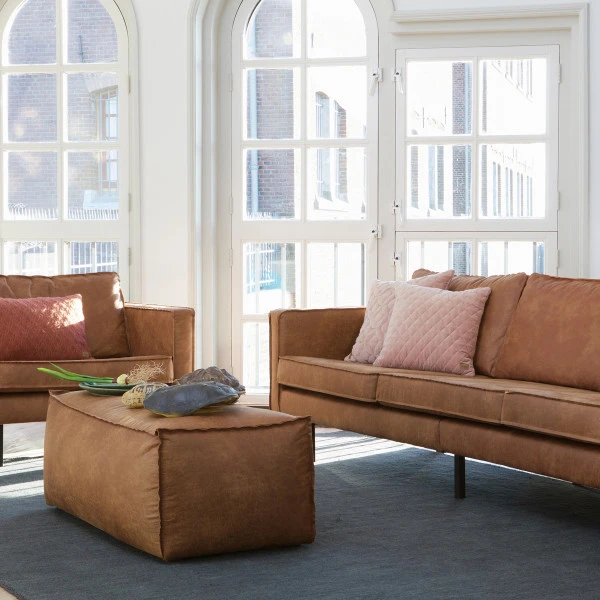 BePureHome Poef Recycle Leer - Afbeelding 3