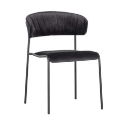 BePureHome Eetkamerstoel Zwart Fluweel