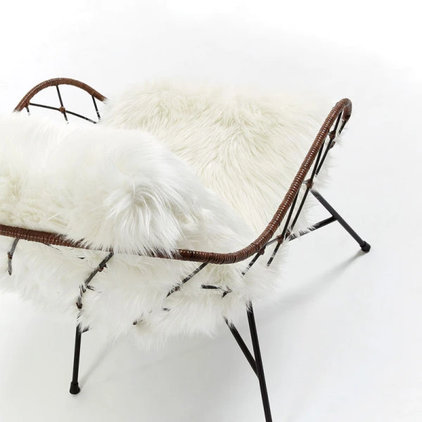 Design Fauteuil Rotan En Ijzer - Afbeelding 4