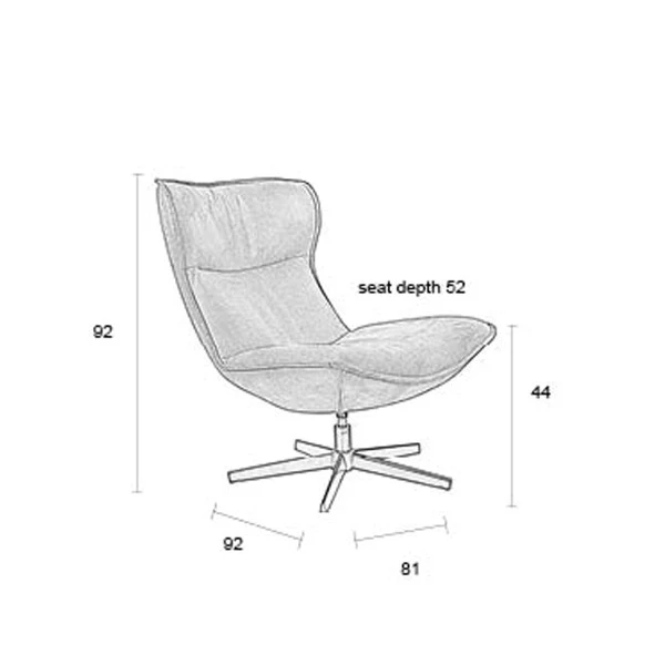 Draai Fauteuil Met Hoge Rug - Afbeelding 9