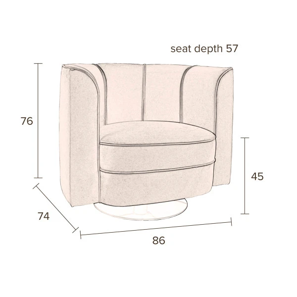 Fluwelen Draaifauteuil - Afbeelding 10