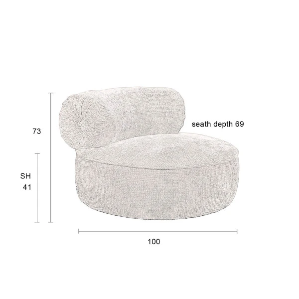 Ronde Lounge Fauteuil - Afbeelding 8