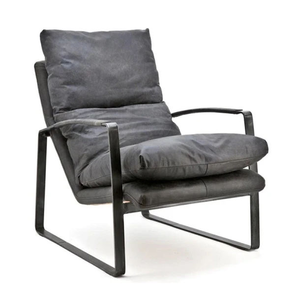 Industriele Fauteuil Leer - Afbeelding 4