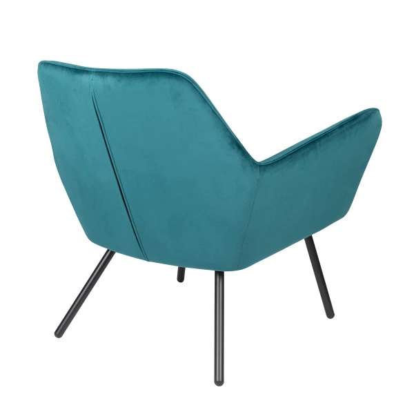 Fluwelen Retro Fauteuil - Afbeelding 5