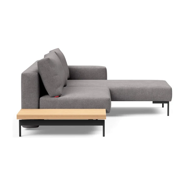 Hoek Slaapbank Met Eiken Tafel - Afbeelding 2