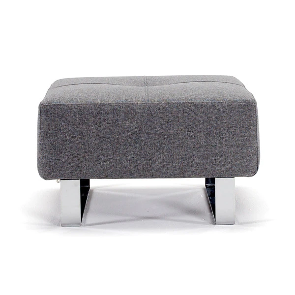 Design Poef Met Chroom