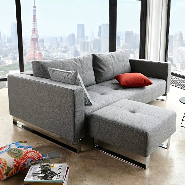 Design Poef Met Chroom - Afbeelding 2