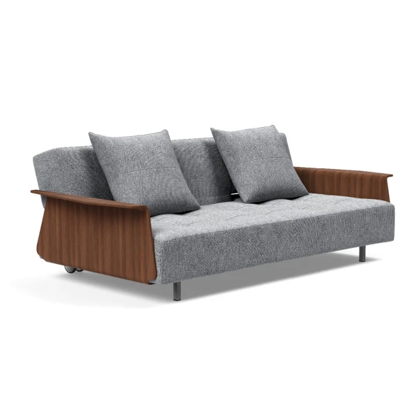 Verrijdbare Slaapbank Met Walnoot Arm