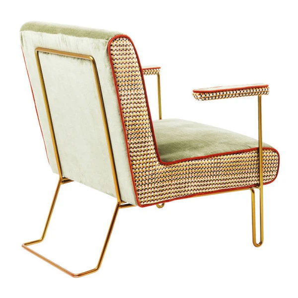 Design Fauteuil Messing Vintage Velvet - Afbeelding 2