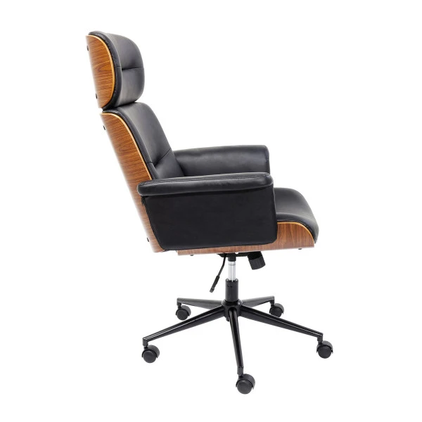 Leren Bureaustoel Walnoot - Afbeelding 3