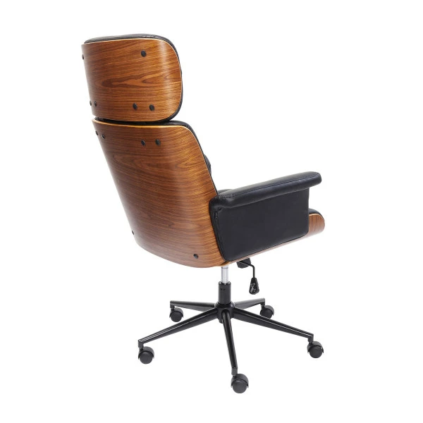 Leren Bureaustoel Walnoot - Afbeelding 4