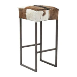 Barkruk Met Geitenleer