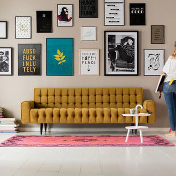 Gecapitonneerde Bank Retro - Afbeelding 6