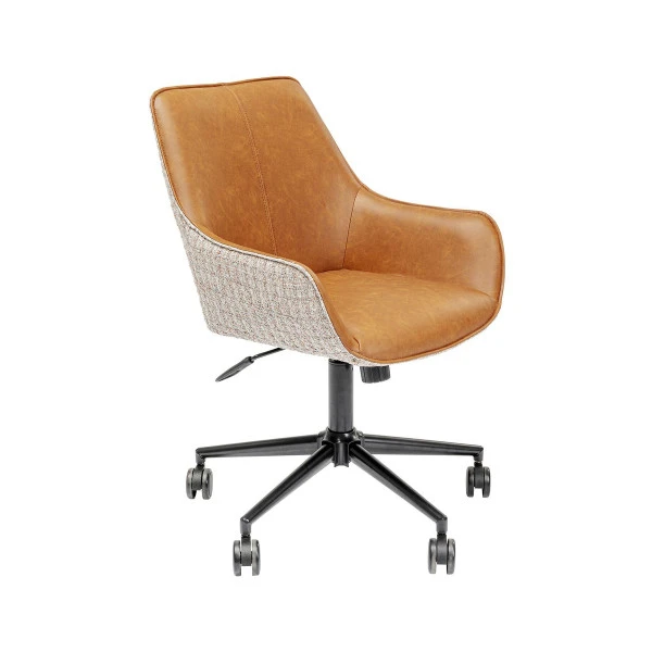 Bureaustoel Cognac En Stof