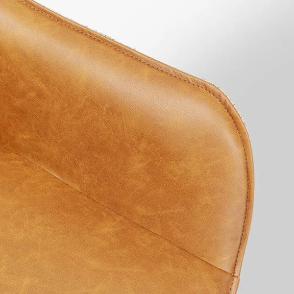 Bureaustoel Cognac En Stof - Afbeelding 6