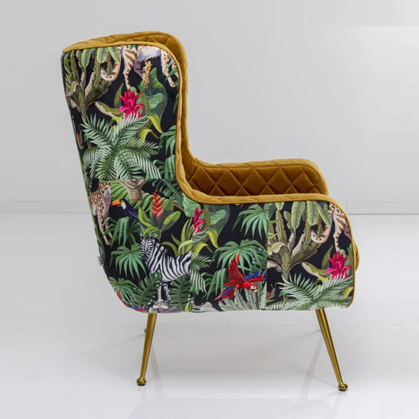 Okergele Fauteuil Jungle - Afbeelding 3