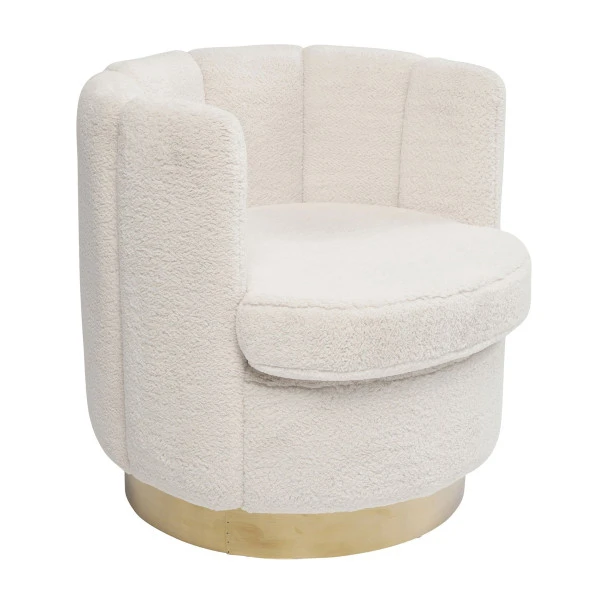 Ronde Teddy Fauteuil Wit