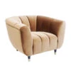 Grote Fauteuil Fluweel Honing