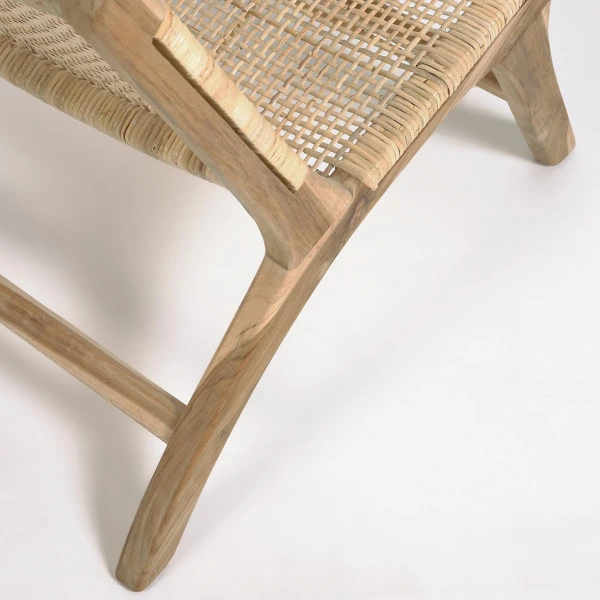 Teak Fauteuil Met Rotan - Afbeelding 9