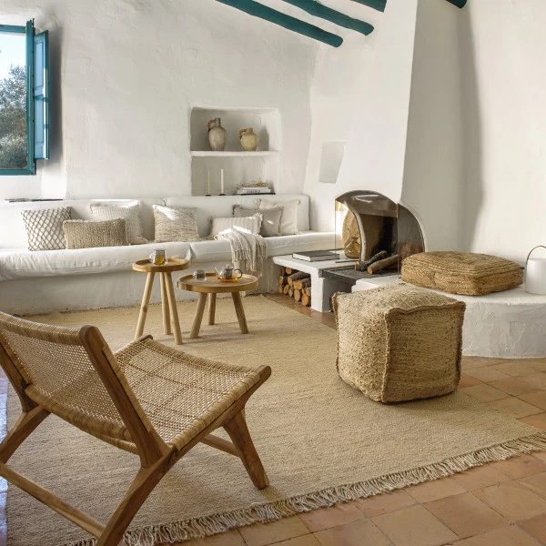 Teak Fauteuil Met Rotan - Afbeelding 4