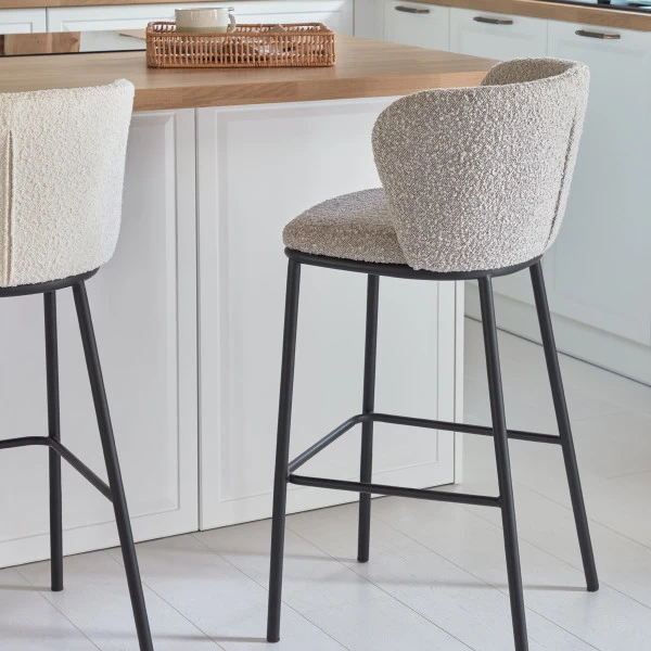 Boucle Barkruk Met Ronde Rug - Afbeelding 4