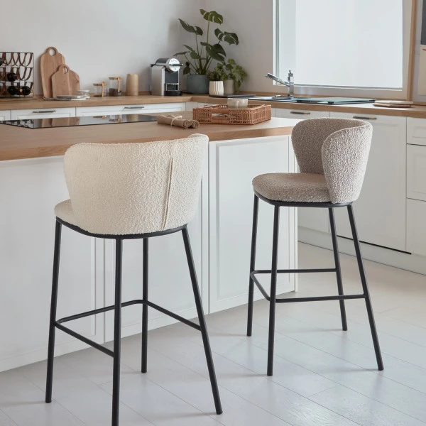 Boucle Barkruk Met Ronde Rug - Afbeelding 5