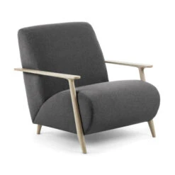 Fauteuil Retro Met Hout