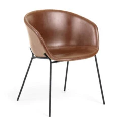 Eetkamerstoel Bruin Leer