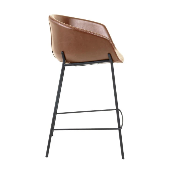 Moderne Barkruk Bruin Leer - Afbeelding 3