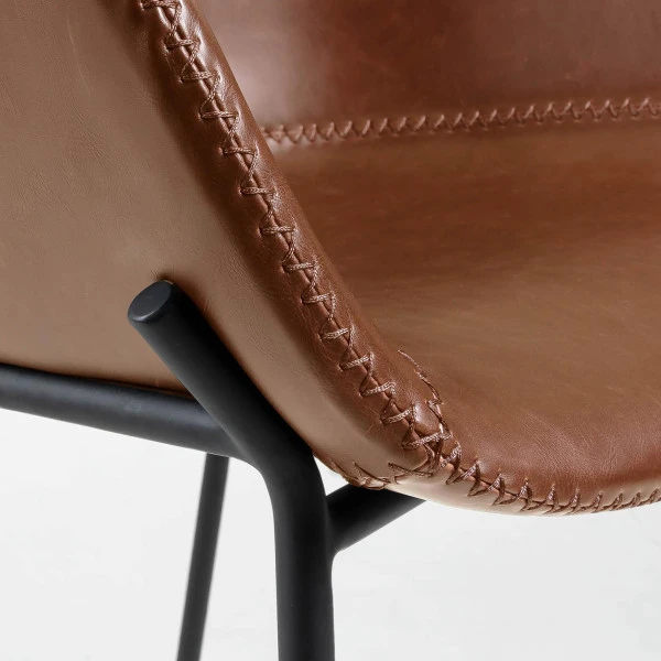 Moderne Barkruk Bruin Leer - Afbeelding 8