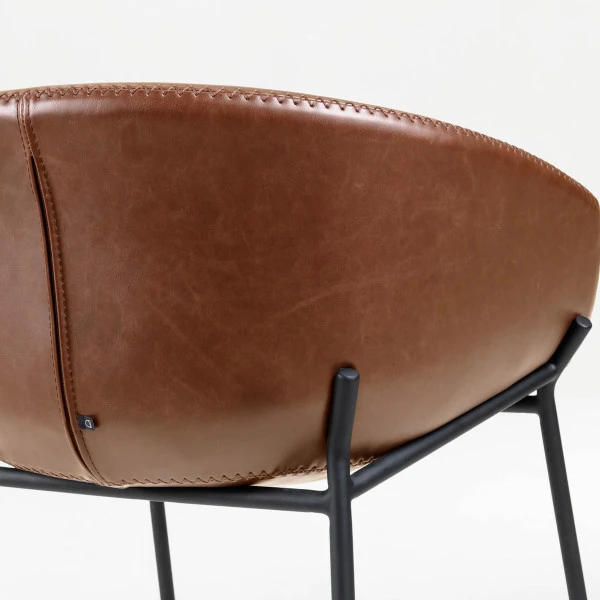 Moderne Barkruk Bruin Leer - Afbeelding 6