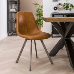 Industriele Eetkamerstoel Kunstleer