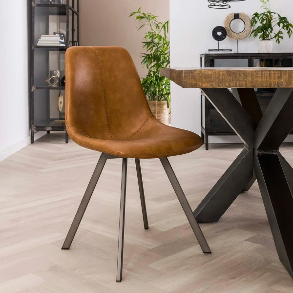 Industriele Eetkamerstoel Kunstleer