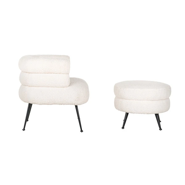 Design Fauteuil Zachte Stof - Afbeelding 6