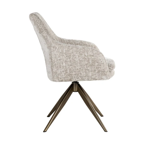 Beige Draaibare Eetkamerstoel - Afbeelding 3