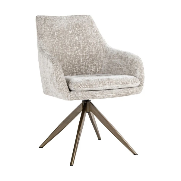 Beige Draaibare Eetkamerstoel