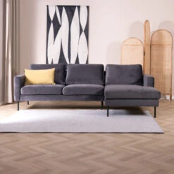 Velvet Bank Met Chaise Longue