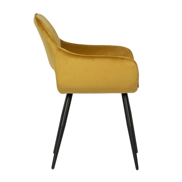 WOOOD Velvet Eetkamerstoel Met Armleuningen (set Van 2) - Afbeelding 9