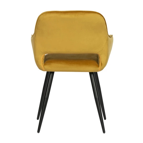 WOOOD Velvet Eetkamerstoel Met Armleuningen (set Van 2) - Afbeelding 7