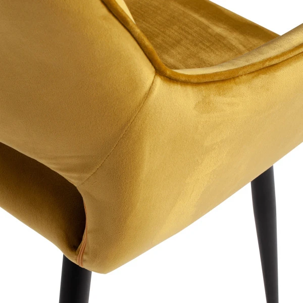 WOOOD Velvet Eetkamerstoel Met Armleuningen (set Van 2) - Afbeelding 6