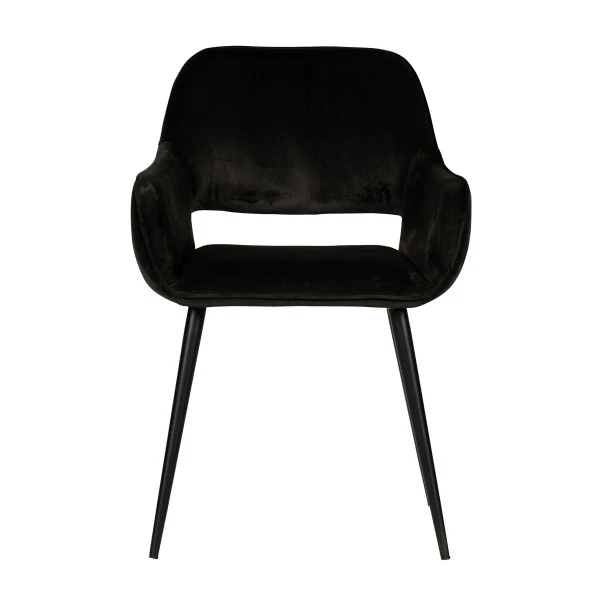 WOOOD Velvet Eetkamerstoel Met Armleuningen (set Van 2) - Afbeelding 10