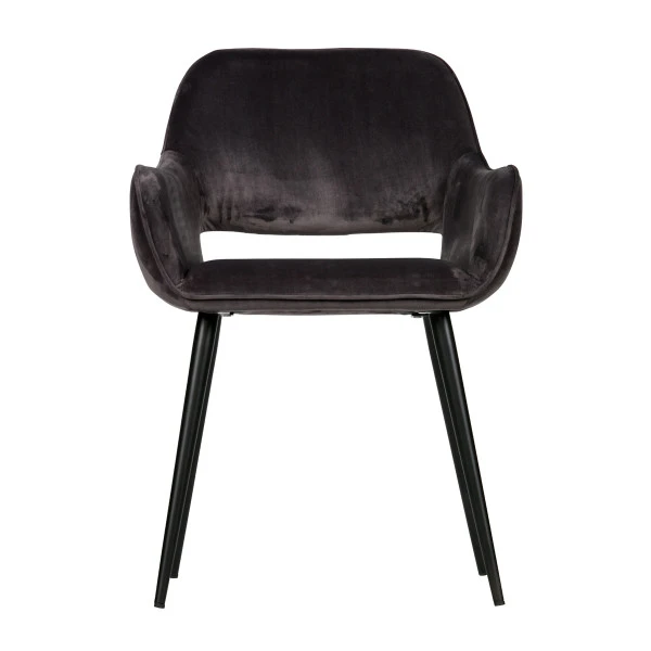 WOOOD Velvet Eetkamerstoel Met Armleuningen (set Van 2) - Afbeelding 4