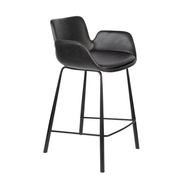 Zuiver Leren Barstoel Met Armleuningen