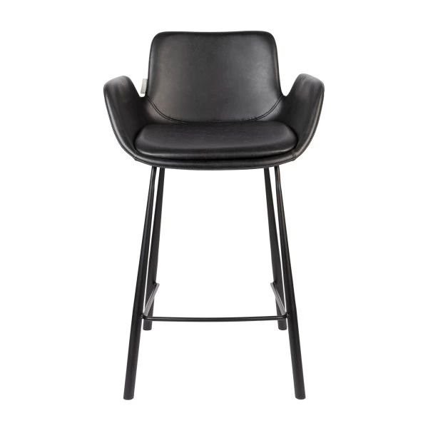 Zuiver Leren Barstoel Met Armleuningen - Afbeelding 5