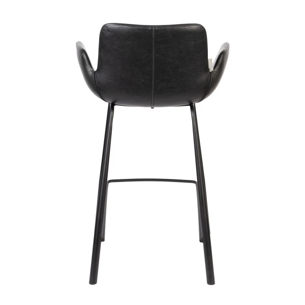 Zuiver Leren Barstoel Met Armleuningen - Afbeelding 6