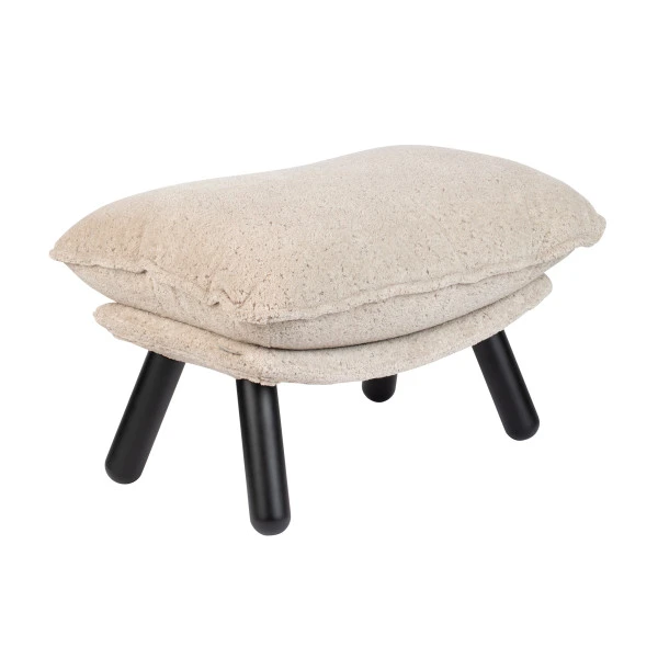 Zuiver Zachte Voetenbank Van Teddy Stof - Afbeelding 2