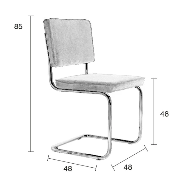 Zuiver Ribstof Eetkamerstoel Brushed - Afbeelding 10