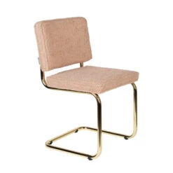 Zuiver Sledestoel Messing Teddy Stof