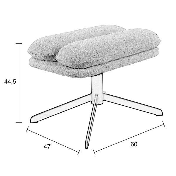 Zuiver Moderne Boucle Hocker - Afbeelding 10