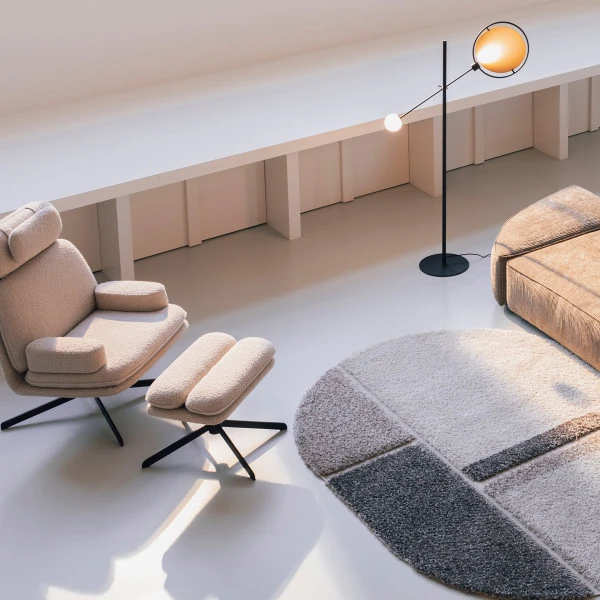 Zuiver Moderne Boucle Hocker - Afbeelding 5